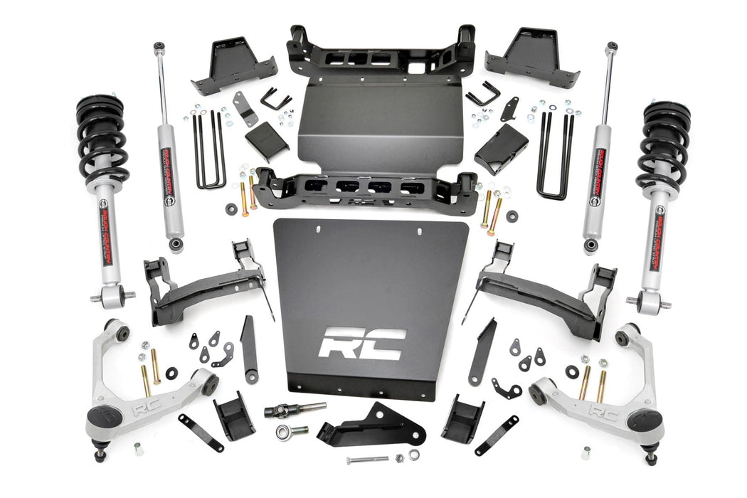 Rough Country 7 Inch Stamped Steel Lca Lift Kit Forged Uca Bracket N3 Struts Chevy/fits gmc 1500 (16-18) 11633