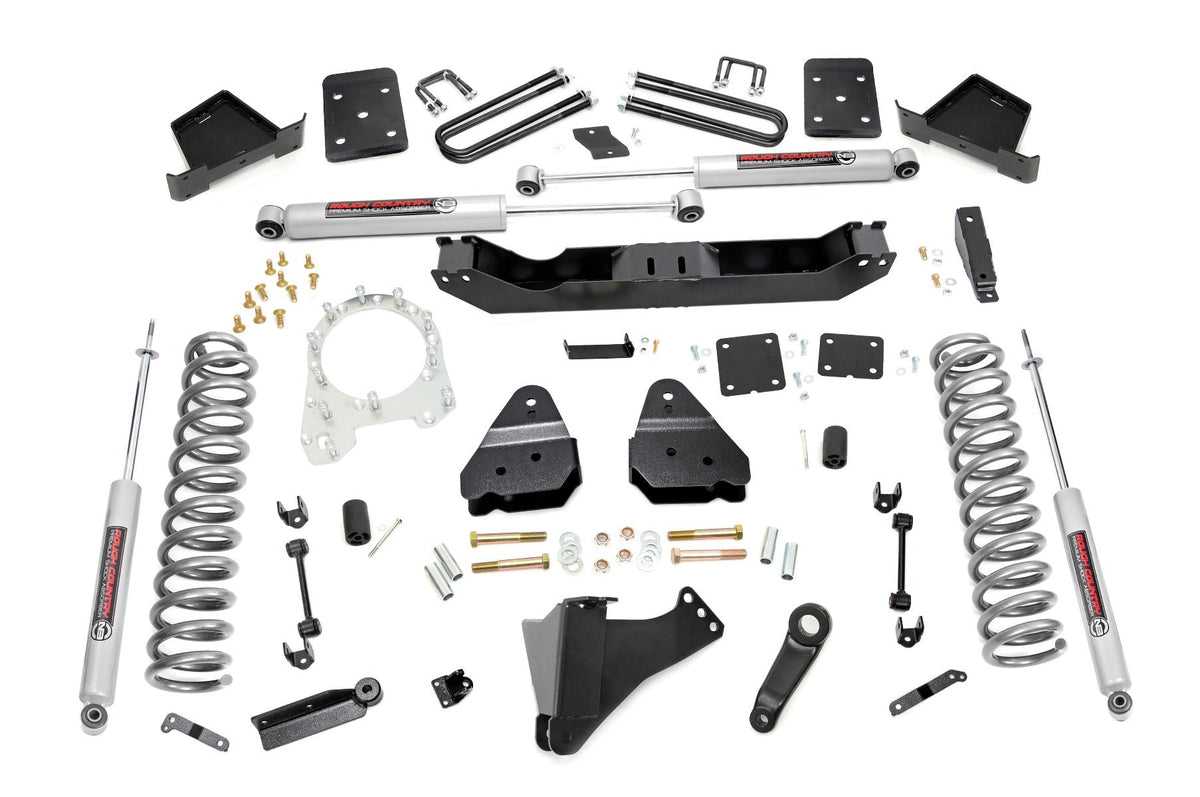Rough Country 6 Inch Lift Kit Diesel No Ovld Fits Ford F-250/F-350 Super Duty (17-22) 50420