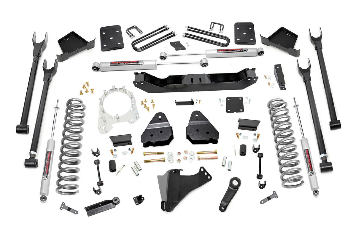 Rough Country 6 Inch Lift Kit Diesel 4-Link No Ovld Fits Ford F-250/F-350 Super Duty (17-22) 50720