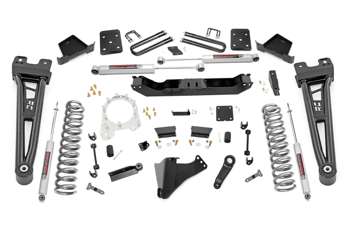Rough Country 6 Inch Lift Kit Overloads Fits Ford F-250/F-350 Super Duty (17-22) 55430