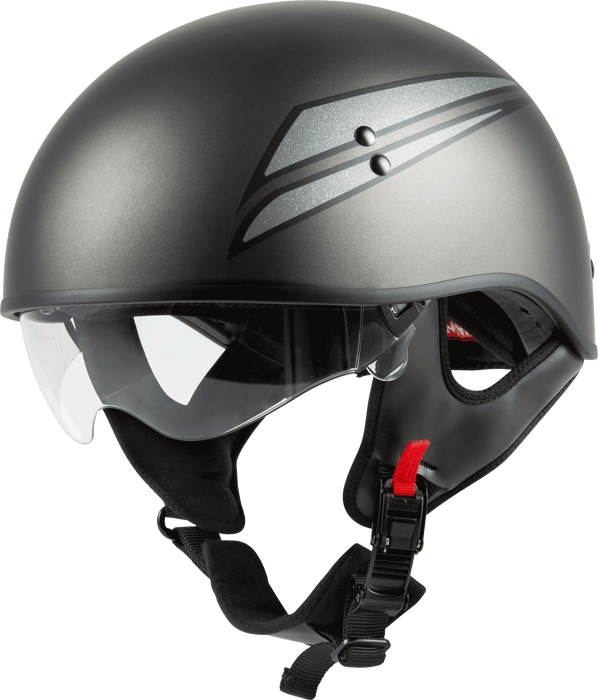 Gmax Hh-65 Half Helmet Union Naked Matte Grey/Silver 2X H16510258