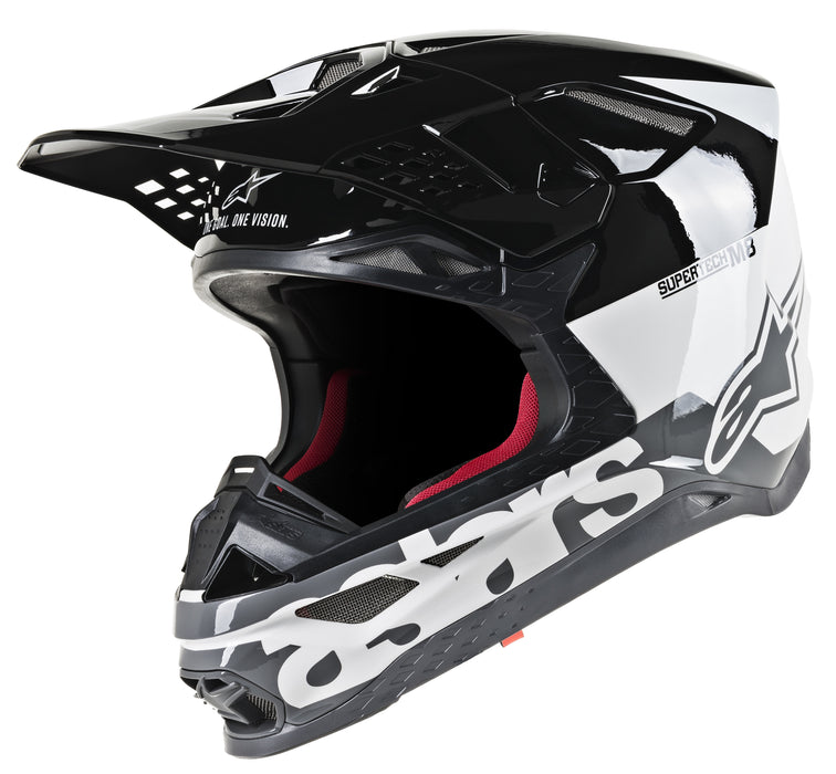 Alpinestars 8301519-2182-S S.Tech S-M8 Radium Helmet White/Black/Grey Sm