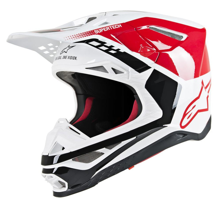 Alpinestars 8301319-3182-M S.Tech S-M8 Triple Helmet Red/White Md