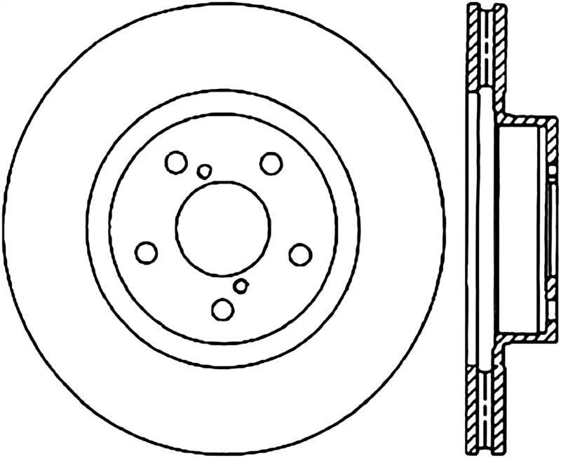 Stoptech Sport Drilled & Slotted Brake Rotor; Front Left 127.47022L
