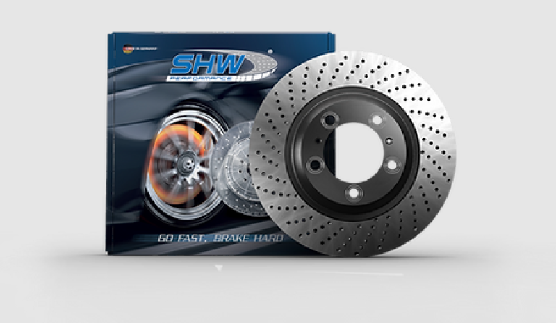 SHW 99-08 Porsche 911 Carrera w/o Ceramic Brakes Right Front Drilled MB Brake Rotor (99635140601) PFR39966