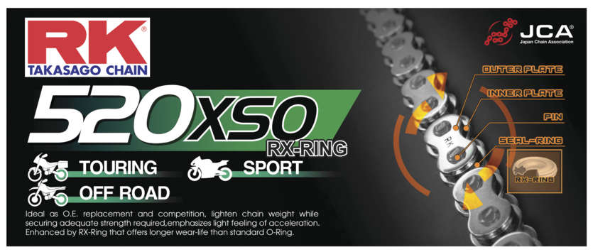 Rk Rx-Ring 520Xso Chain 520XSO-104