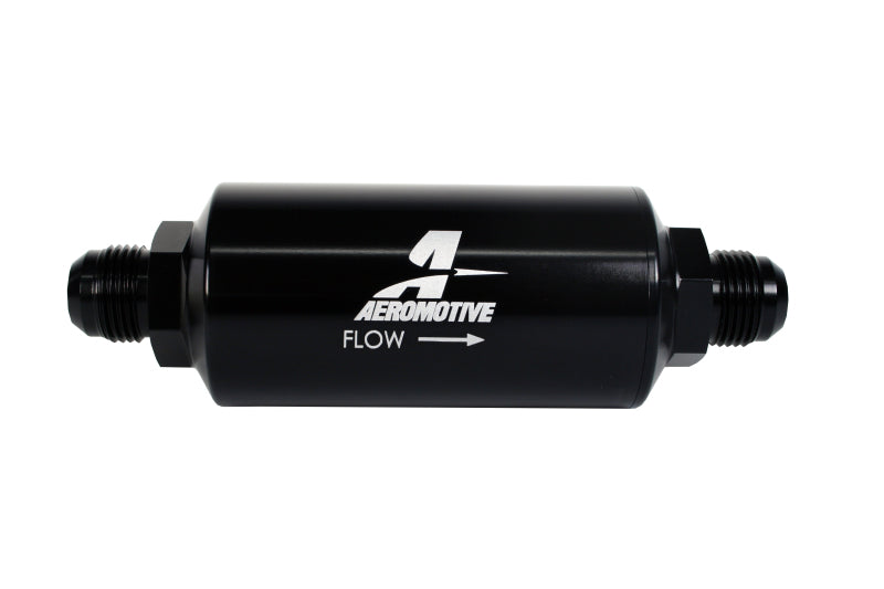 Aeromotive In-Line Black Fuel Filter, An-10, 100 Micron Stainless Steel 12389