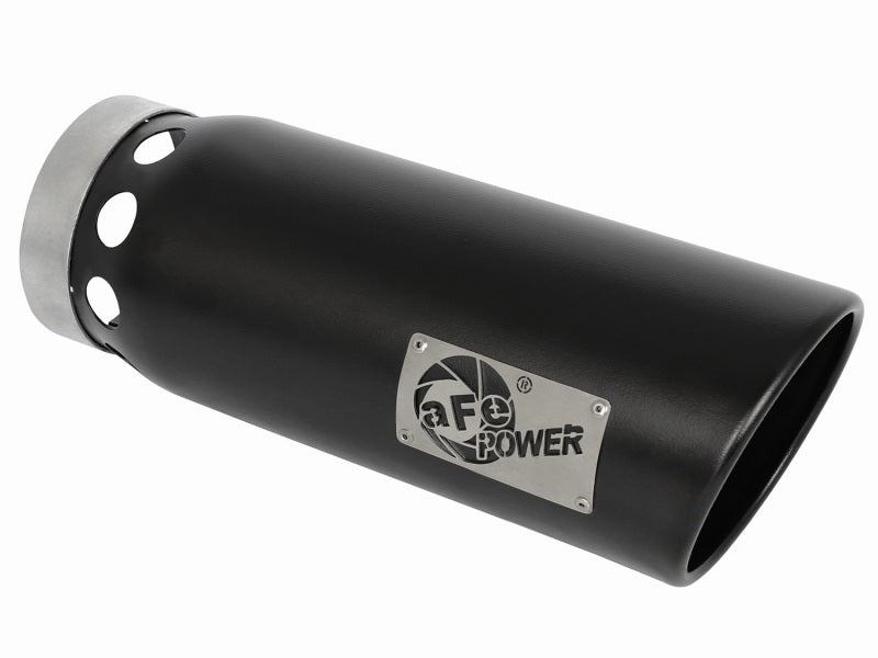 aFe MACHForce XP Cat-Back SS-304 5in Interooled Exhaust Tip 5in In x 6in Outx16inL Bolt-On Right Blk 49T50601-B161