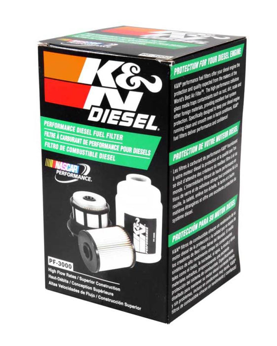 K&N Diesel Fuel Filter: Performance Fuel Filter, Premium Engine Protection, Compatible With 2001-2015 Chevrolet/Gmc Truck 6.6L Duramax Diesel Engines, Pf-3000 PF-3000