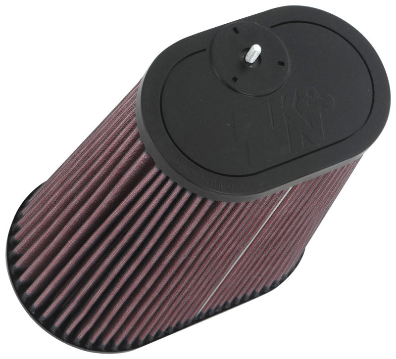 K&N Universal Clamp-On Air Filter 3-1/8in Dual FLG 8-7/8in X 5-3/16 B 6-1/4in X 4IN T, 9inH W/STUD RU-1012
