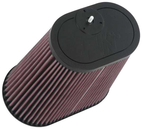 K&N Universal Clamp-On Air Filter 3-1/8in Dual FLG 8-7/8in X 5-3/16 B 6-1/4in X 4IN T, 9inH W/STUD RU-1012