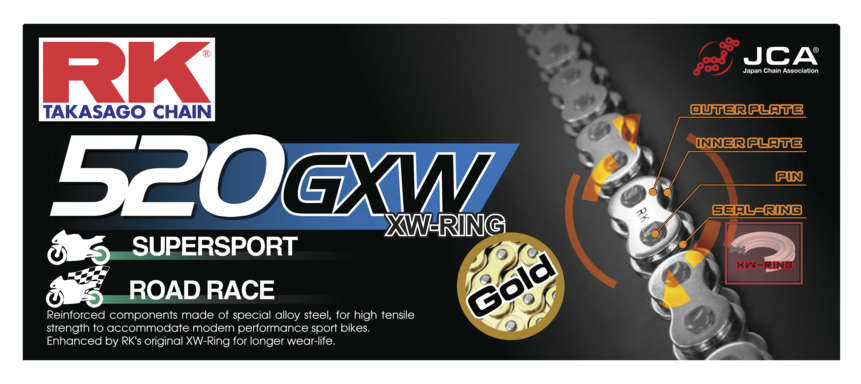 Rk Xw-Ring 520Gxw Chain GB520GXW-150