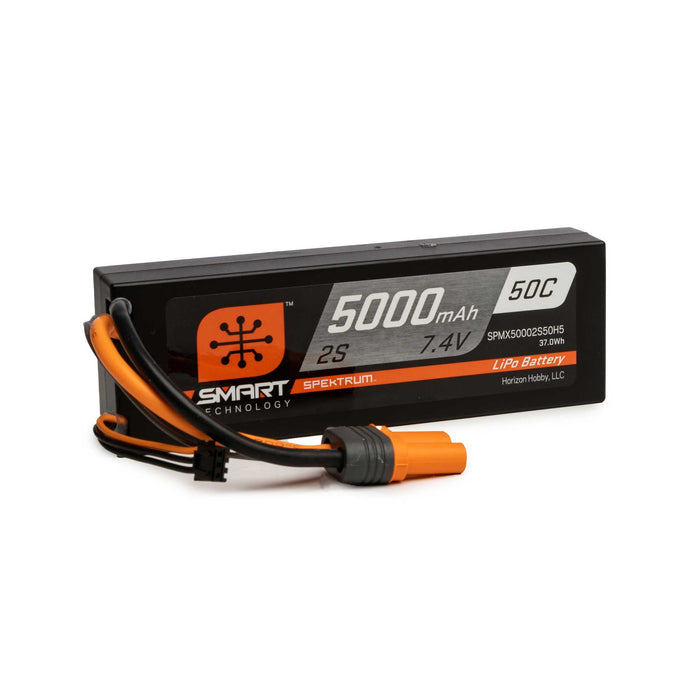 Spektrum 7.4V 5000Mah 2S 50C Smart Hardcase Lipo Battery: Ic5, Spmx50002S50H5 SPMX50002S50H5