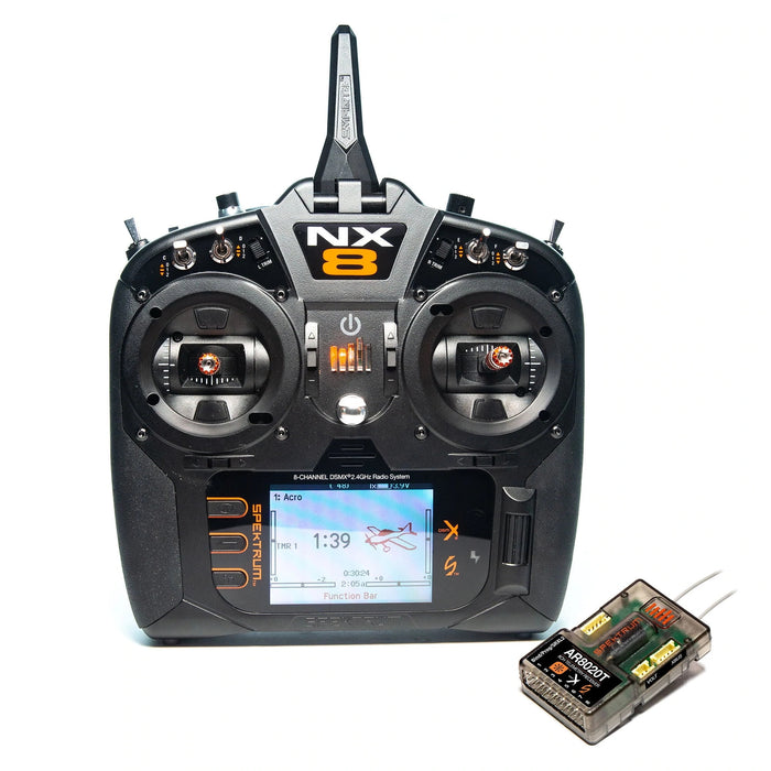 Spektrum NX8 8 Channel System w/ AR8020T Telemetry Receiver SPM8200 Radios 8 channel Aircraft 2.4
