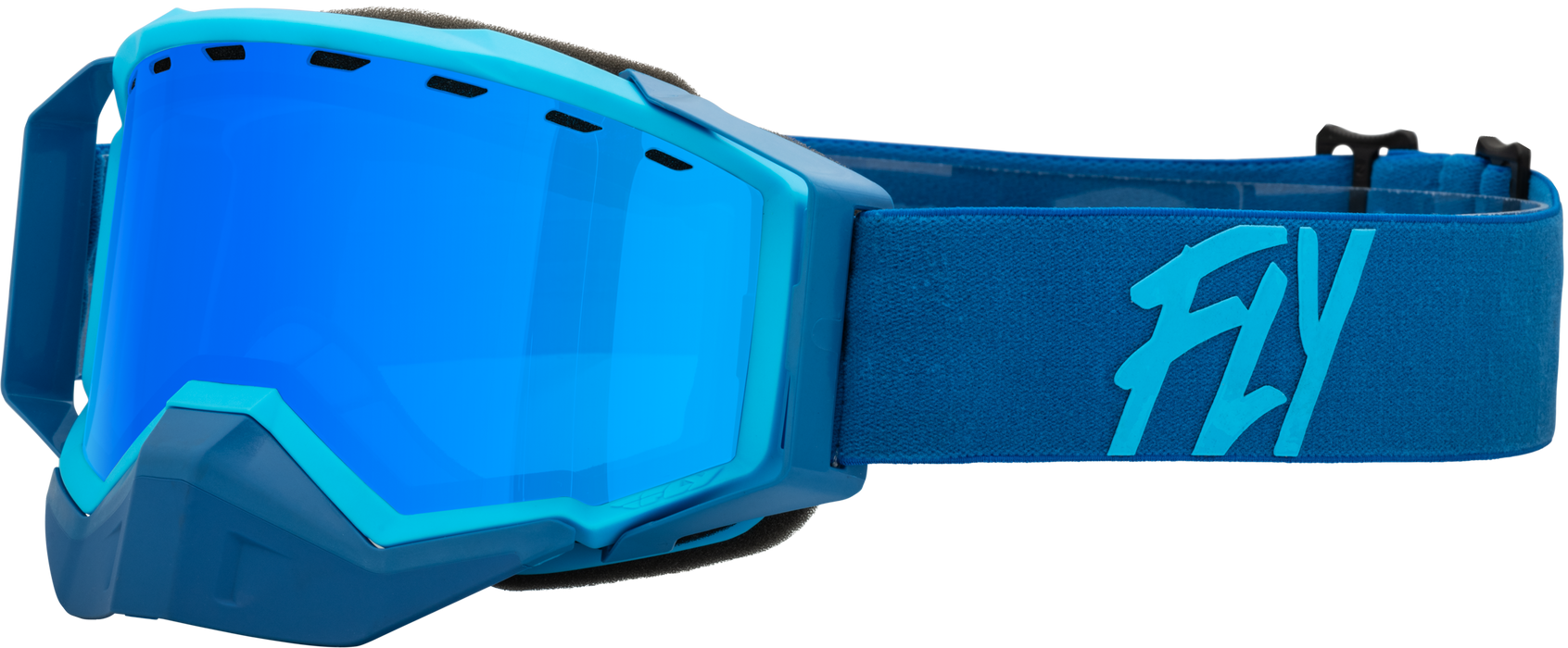 Fly Racing 2023 Zone Snow Goggle (Blue/Light Blue W/blue Mirror/Blue Lens, Adult)