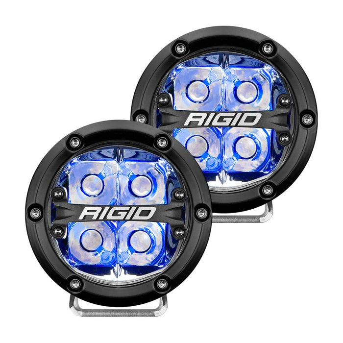 Rigid Industries (In Stock) 360-Series 4" Spot Led Lights (Blue) 36115