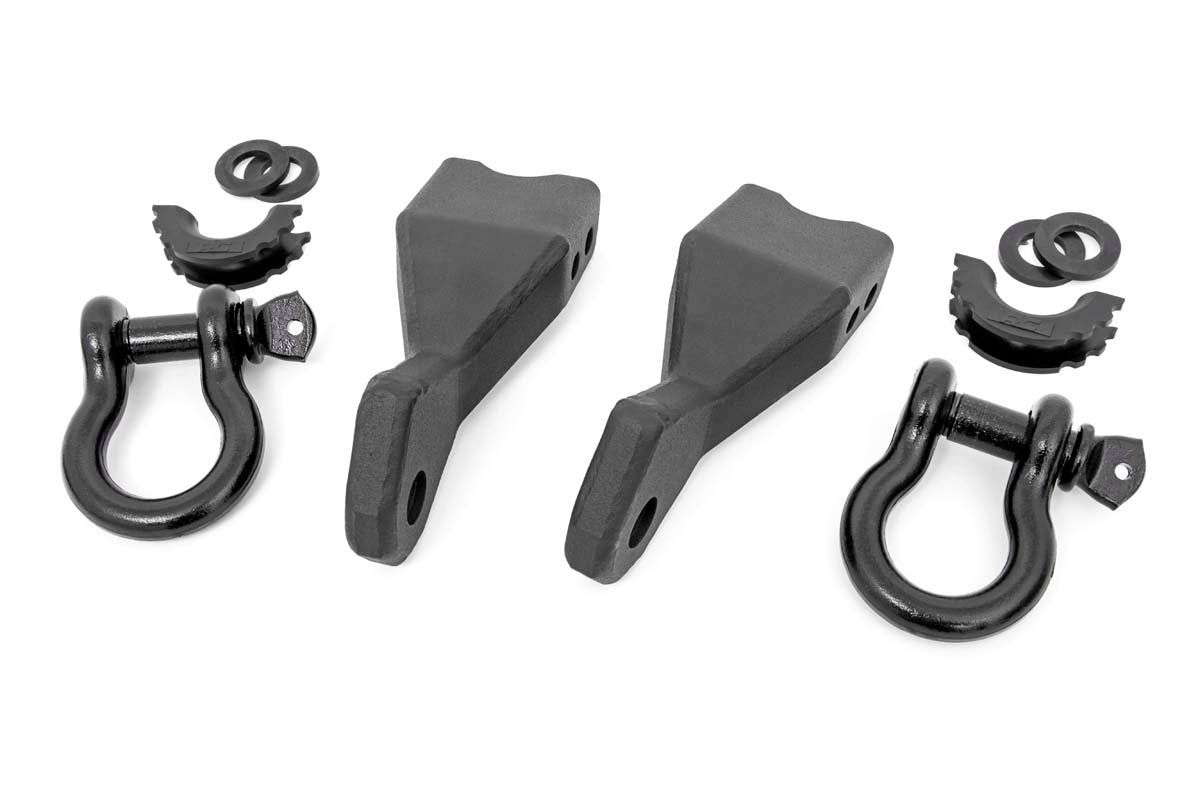 Rough Country Tow Hook Brackets D-Ring Combo Fits Chevy Silverado 1500 (19-23) RS155