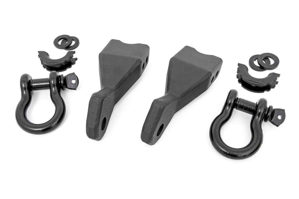 Rough Country Tow Hook Brackets D-Ring Combo Fits Chevy Silverado 1500 (19-23) RS155