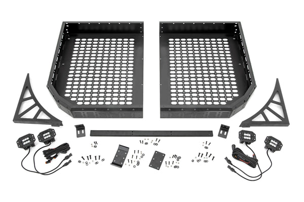 Rough Country Cargo Rack Dual 2" Black Led Pairs Flush Mount Fits Polaris Ranger 1000/Ranger Xp 1000 93057