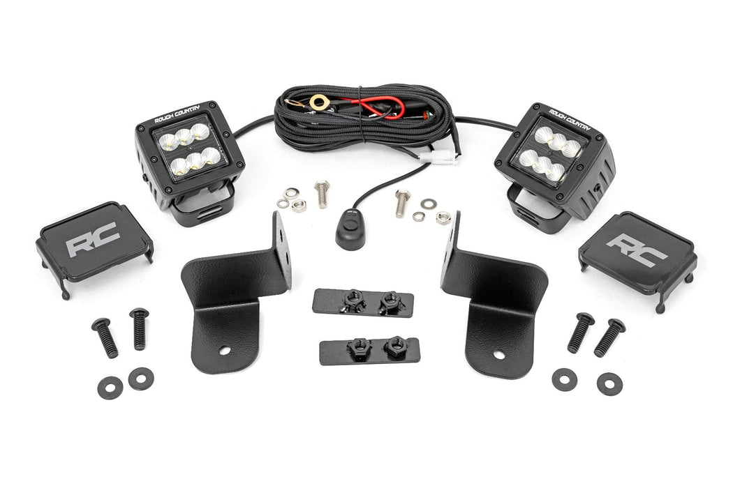 Rough Country Led Light Rear Mount 2" Black Pair Flood Polaris Ranger 1000/Ranger Xp 1000 93083