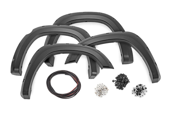 Rough Country Pocket Fender Flares Px8 Black Crystal Fits RAM 1500 2WD/4WD (19-23) F-D10914A-PX8