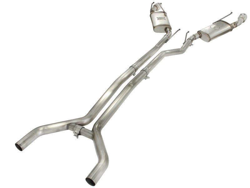 aFe MACHForce XP Exhaust 2.5in Stainless Steel CB/10-13 Chevy Camaro V6-3.6L (td) (polished tip) 49-44042-P