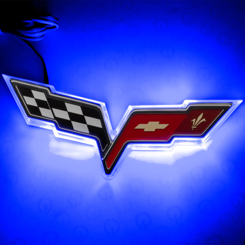 Oracle Chevrolet Corvette C6 Illuminated Emblem Dual Intensity Blue SEE WARRANTY 3098-002