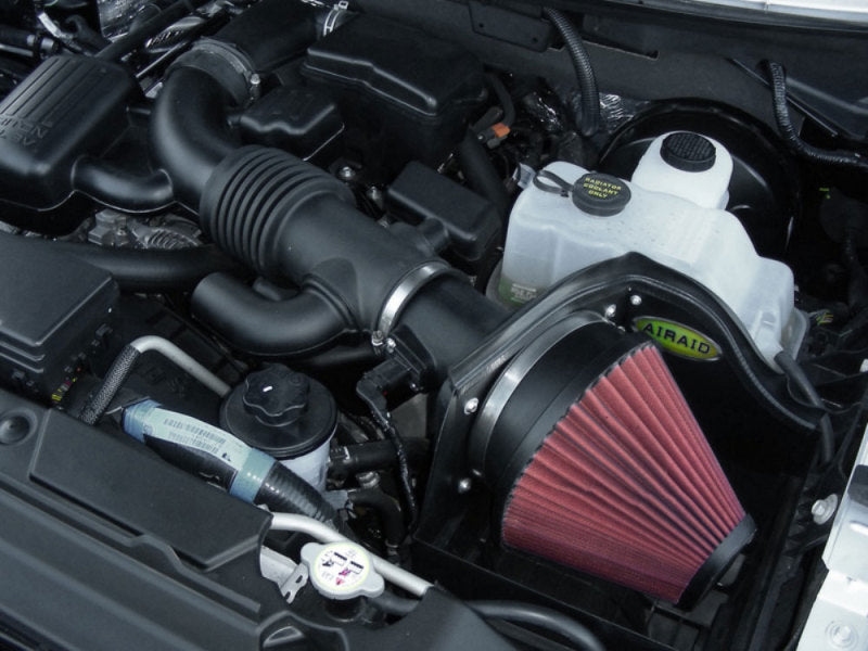 Airaid Cold Air Intake System By K&N: Increased Horsepower, Cotton Oil Filter: Compatible With 2008-2010 Ford (F150, F150 Svt Raptor, F250 Super Duty, F350 Super Duty) Air- 400-226