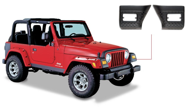 Bushwacker 97-06 compatible with Jeep Wrangler Trail Armor Front Corners Black 14007