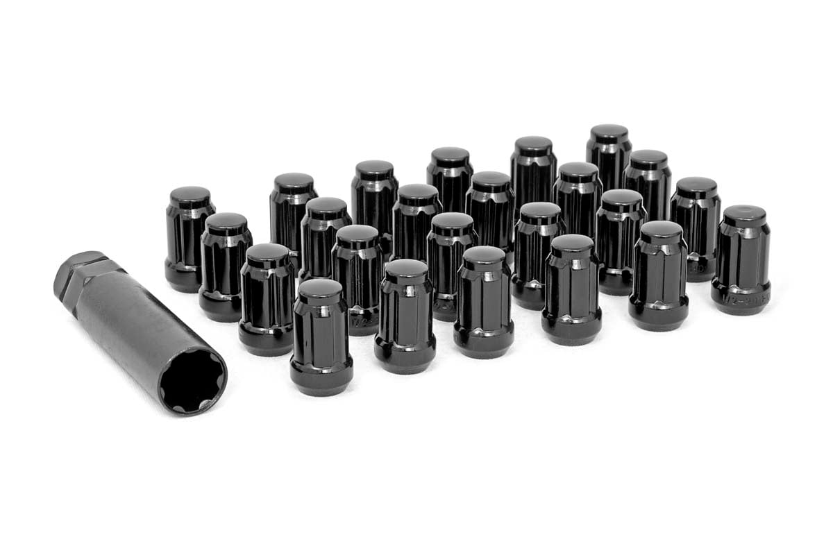 Rough Country 1/2 X 20 Lug Nut Set Of 24 Black Fits Ford Bronco, Ford F-150 & more (1980-2017) 502024BLK