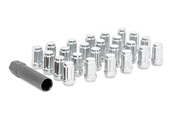 Rough Country Lug Nut Set 1/2X20 24 Qty Chrome Fits Ford F-100, Ford F-250 & more (1953-2019) 122024CH