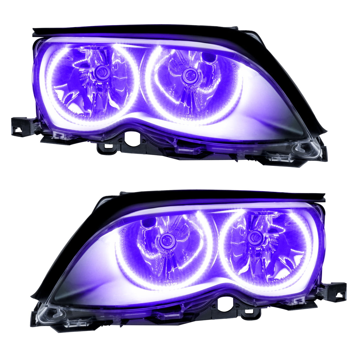 For 2002-2005 BMW 3 Series SMD Headlights Black Oracle