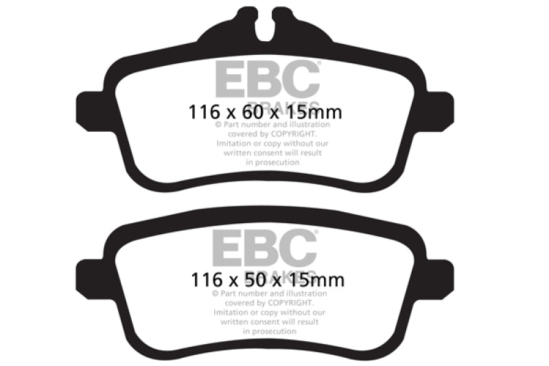 EBC 14+ Mercedes-Benz CLA45 AMG 2.0 Turbo Redstuff Rear Brake Pads DP32137C