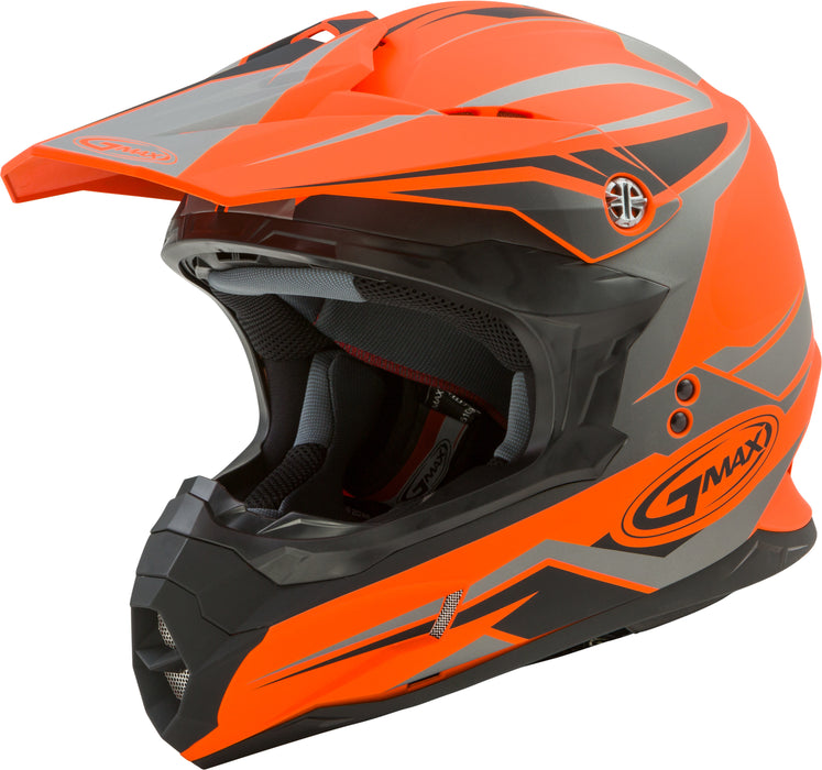 Gmax Mx-86 Off-Road Revoke Helmet Matte Orange/Black Md G3866255