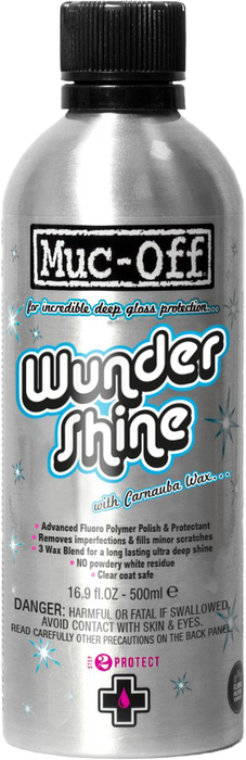 Muc-Off Wundershine, 16.9 fl oz - High-Performance Car Polish, Motorcycle Polisher and Detailer - Bodywork and Metal Polish for Bikes, Motorbikes, Cars