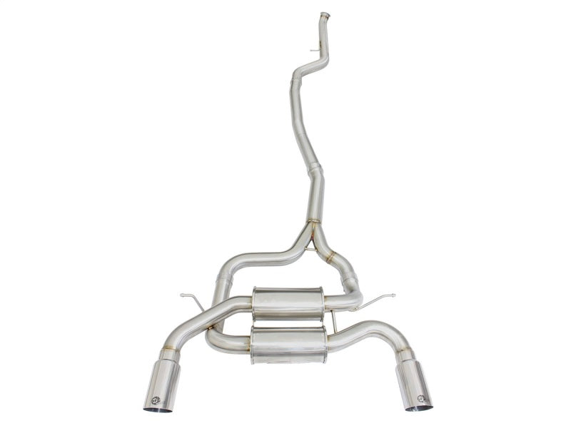 aFe MACHForce XP SS-304 Polish Tip 2.5in Dia Cat Back Exhaust 12-14 BMW 335i (F30) 3.0L (t) 49-36326-P