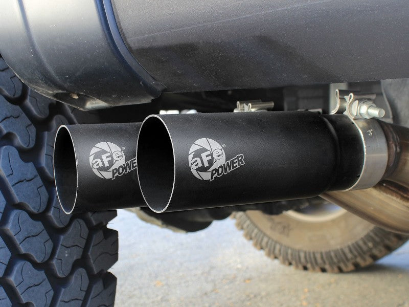 aFe Rebel Exhausts 3in SS Cat-Back 09-14 Ford F-150 4.6/5.0/5.4L w/ Black Tips 49-43080-B