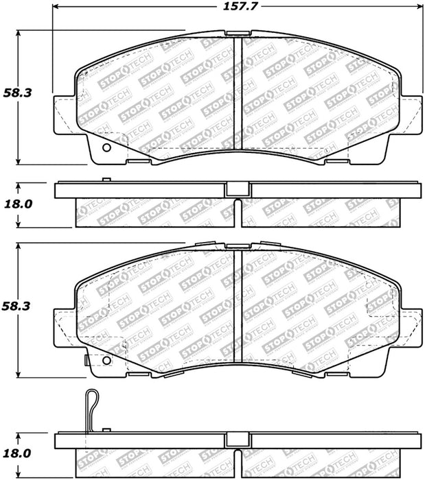 StopTech Street Select Brake Pads Rear 305.1102