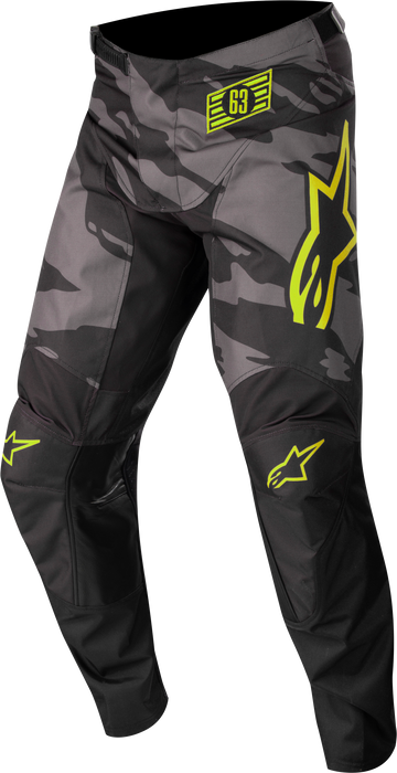 Alpinestars Youth Racer Tactical Pants Blk/Gray Camo/Ylw Fluo Sz 26 482-975526