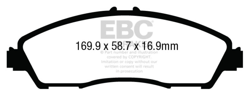 EBC 14+ Acura MDX 3.5 Ultimax2 Front Brake Pads UD1723