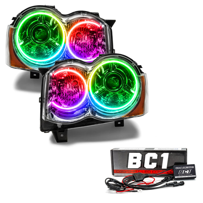 Oracle 08-10 compatible with Jeep Grand Cherokee SMD HL HID ColorSHIFT w/ BC1 Controller SEE WARRANTY 7139-335