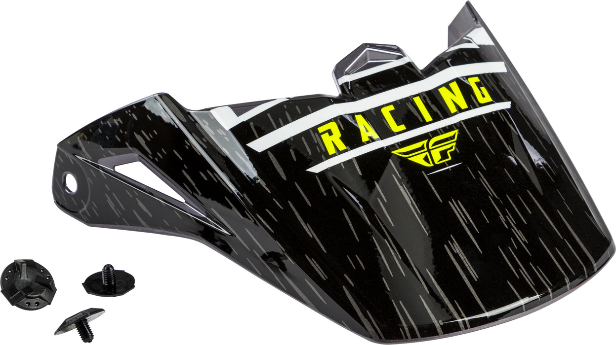 Fly Racing KINETIC K120 HELMET VISOR BLACK/WHITE/HI-VIS