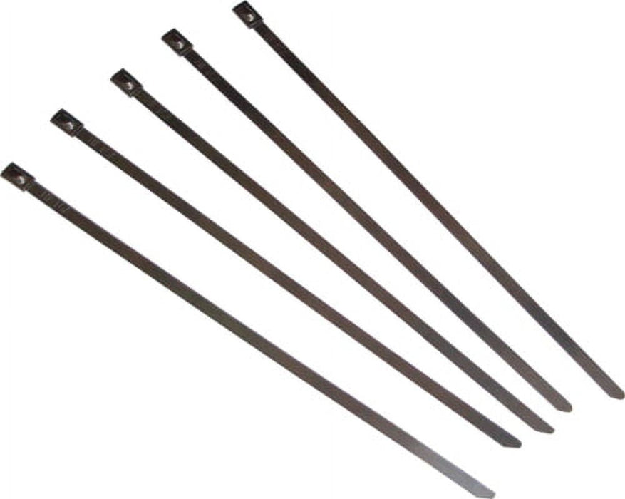 Helix Racing Products  304-0508; Cable Ties 8 Stainless Steel Barb Clasp 5-Pack