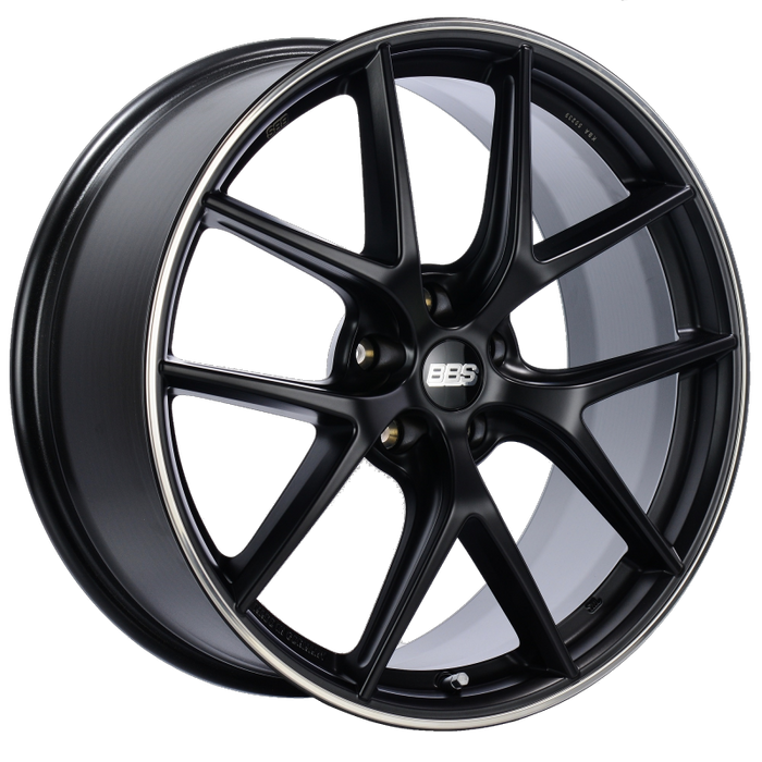 BBS CI-R 20x8.5 5x120 ET32 Satin Black Polished Rim Protector Wheel -82mm PFS/Clip Required CI0102BPO