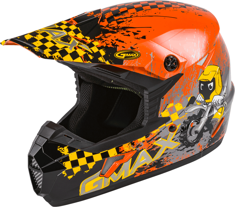 GMAX MX-46Y ANIM8 DOT Approved Youth Full-Face Motorcycle Helmet for Off Road Riding and Racing