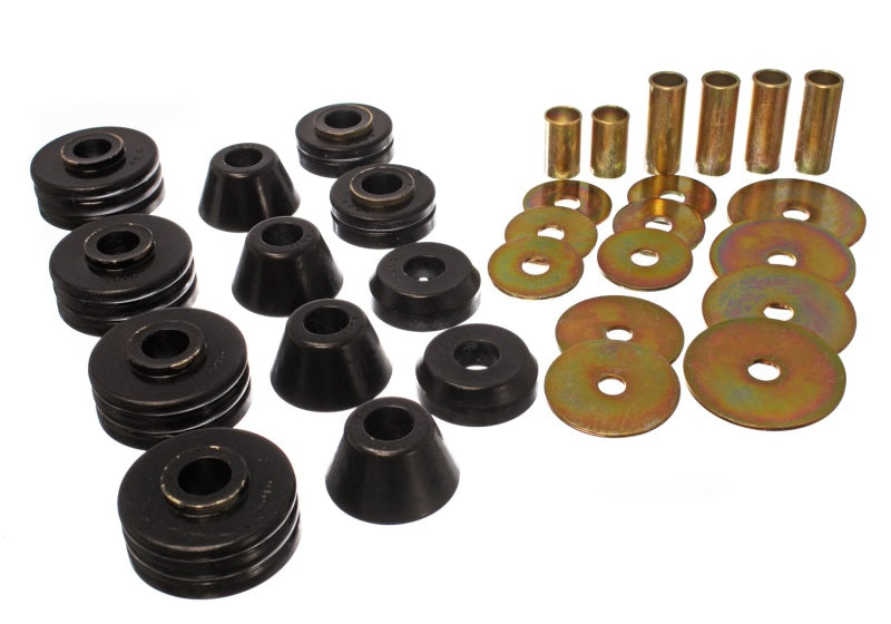 Energy Suspension 73-80 GM 1/2 Ton C-10/C1500 Pick Up 2WD Black Body (Cab) Mount Set 3.4109G