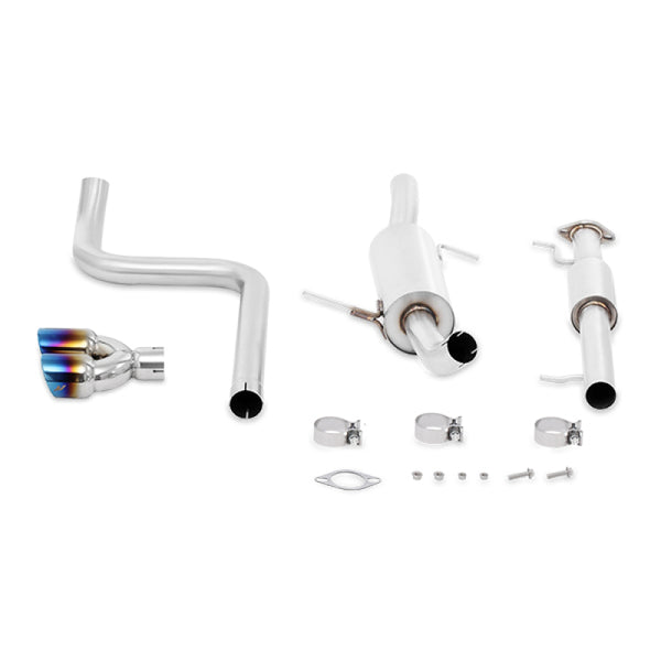 Mishimoto 14-16 Ford Fiesta ST 1.6L 2.5in Stainless Steel Resonated Cat-Back Exhaust w/ Burnt Ti MMEXH-FIST-14RBT