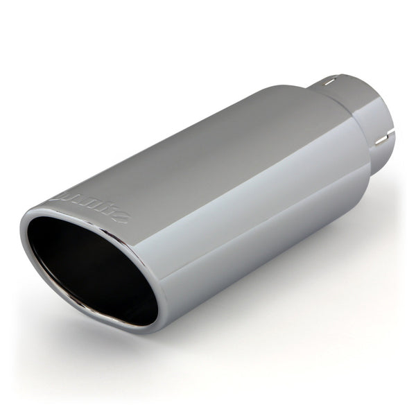 Banks Power Tailpipe Tip Kit SS Obround Angle Cut Chrome 3in Tube 3.75in X 4.5in X 11.5in 52908