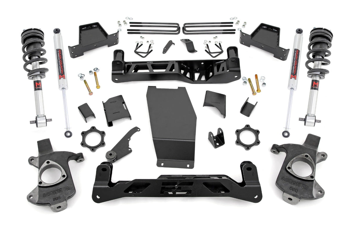 Rough Country 6 Inch Lift Kit Cast Steel M1 Struts/M1 Fits Chevy/GMC 1500 (14-18) 22641