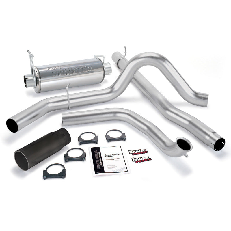 Banks Power 99-03 Ford 7.3L Monster Exhaust System SS Single Exhaust w/ Black Tip 48656-B